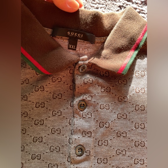 Vintage Men’s Gucci Monogram Slim Fit Polo Size XXL EABB 2010 - Picture 8 of 10
